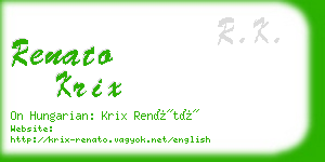 renato krix business card